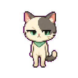 암컷 픽셀 고양이 냠냥이